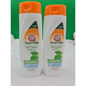 Arm & Hammer Essentials Body Wash with Baking Soda‎ 15oz Lot Of 2